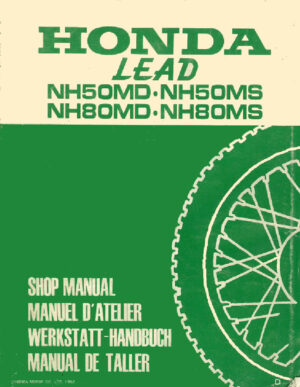 Factory N37508209  Honda NH50MD, MS & NH80MD, MS Workshop Manual (1982 on)