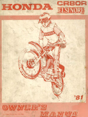Owner's Manual Honda CR80R Elisnore 1981 (Factory A5008008B)
