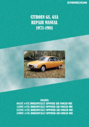 Citroen GS, GSA Repair manual 1971-1981 (Autobooks 202606)